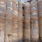 überschnittene Bohrpfahlwand